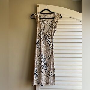 Vintage late 90s / y2k Chesley Leopard & Paisley bodycon dress small USA